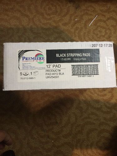 Premiere Pads PAD 4012 BLA Standard Stripping Floor Pad  12&#034; Diameter  Black (Ca