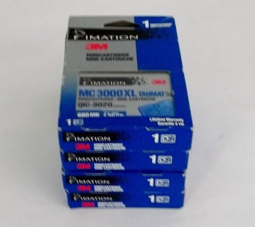 Lot of 4 IMATION 3M MC3000XL TAUMAT Mini Data Cartridges NOS