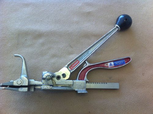 Delta dtp125 manual steel strap strapping tensioner banding bander 3/4&#034; - 1 1/4&#034; for sale