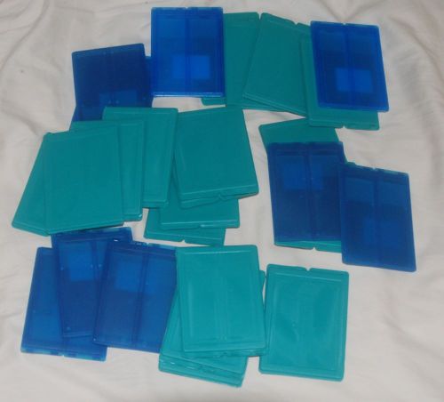 50 STANDARD MICROSCOPE SLIDES W FROSTED EDGE FOR NOTATION IN 25 PLASTIC CASES