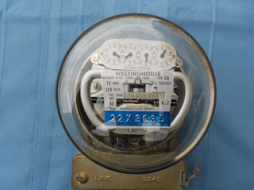 Westinghouse Electric Meter, 15 Amps, 120 Volts, Two Wire, Type CA