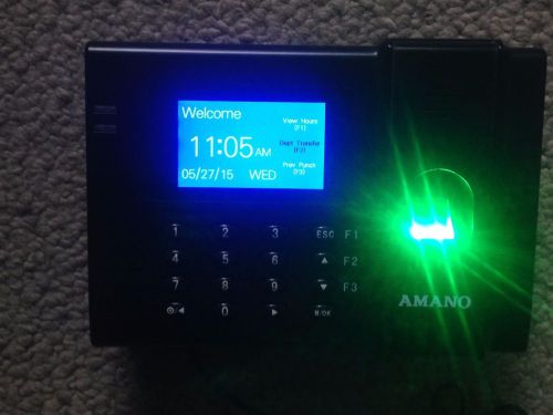 Amano fingerprint time clock system,120/240v for sale