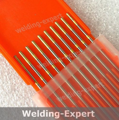 Tig Welding Torch Consumable Gold WL15 1.5% Lanthanated Tungsten Electrode 10pcs