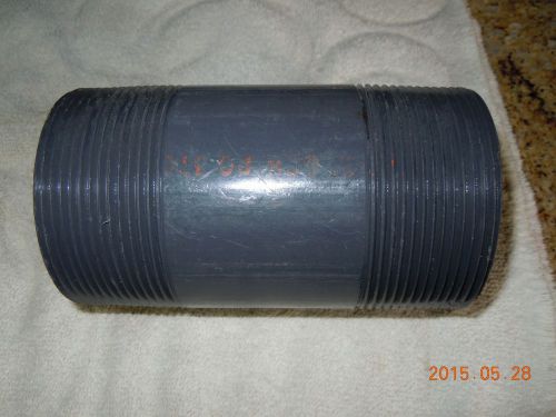 Pipe nipple, pvc, 3&#034; threaded x 4&#034; long, schedule 80, gray for sale