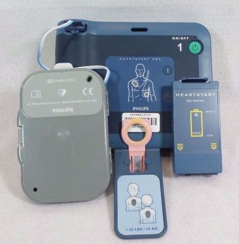 Phillips Heartstart Defibrillator - model FRx AED Case Child Key EXC Condition