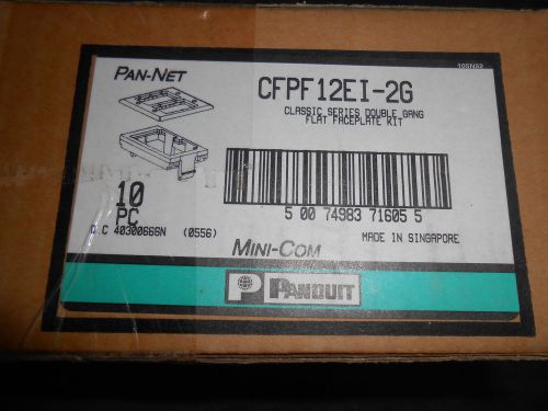 PANDUIT CFPF12EI-2G DOUBLE GANG FLAT FACEPLATE KIT