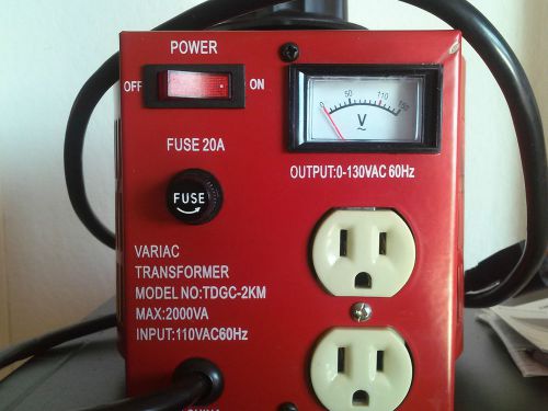 variable Voltage Regulator Variac isolated 10A 0-130V