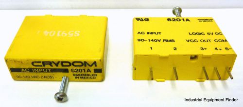 Lot of 2 Crydom 6201A Input Module 90-140VAC-Input (IAC5) / 5VDC-Output