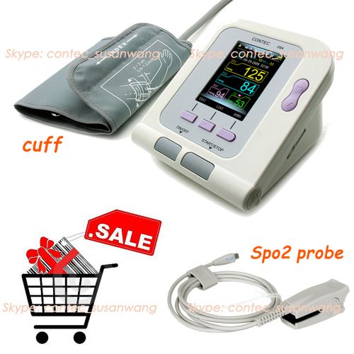 CE&amp;FDA CONTEC Blood Pressure Monitor CONTEC 08A For human with Spo2 Probe