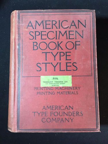 1912 AMERICAN SPECIMEN BOOK TYPE STYLES Huge TYPOGRAPHY Book ANTIQUE Free Ship!
