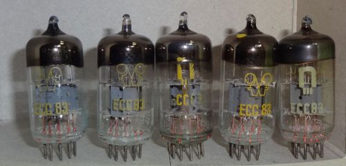 5  tubes RFT ECC83 12AX7 germany production    (621)