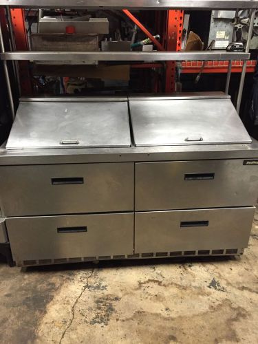 Delfield 64&#034; Salad Prep Table / Sandwich Unit with Four Drawers