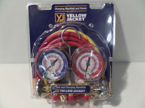 Yellow Jacket 42004 Series 41 Manifold with 60&#034; Hoses - R-22 / 404a / 410a  New