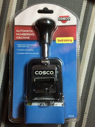 Cosco Automatic Numbering Machine, Brand New 026138, Self Inking