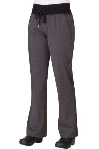 Chef works pw004 women&#039;s comfi pants, large, deep gray for sale