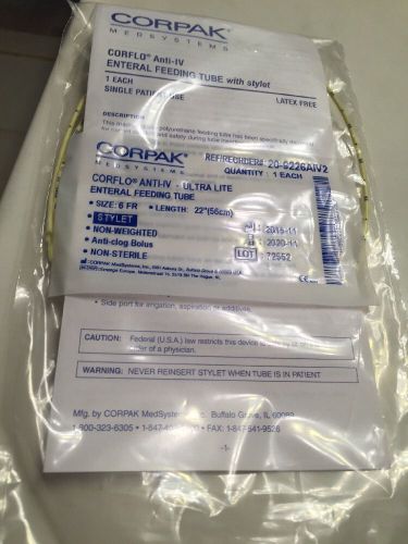 Corpak Med Systems Corgi Anti-iv Enteral Feeding Tube With Stylet.  (NG TUBE)