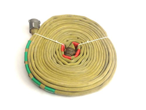 Fire hose | 3&#034; x 50&#039; yellow double jacket water hose with aluminum couplings for sale