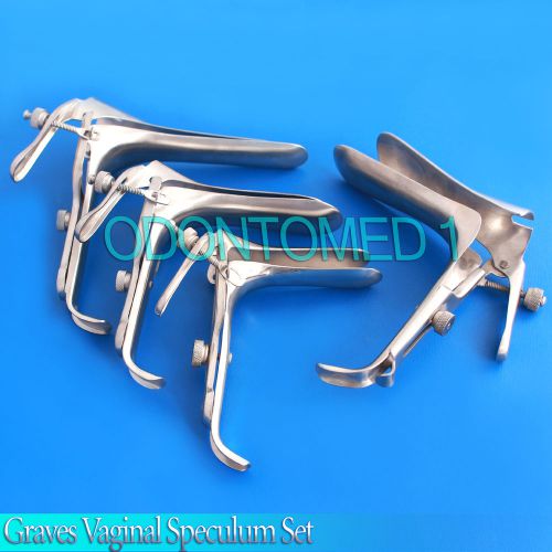 Graves Vaginal Speculum Small Medium Large Open Side OB/GYN Gynecology