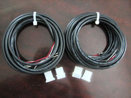 SET OF TWO 40&#039; STROBE CABLES W/ CONNECTORS - Whelen,SHO-ME,PUBLIC SAFETY