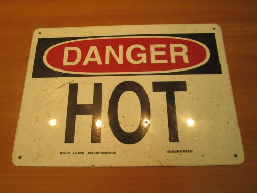 BRADY 42509 Danger Sign, 10 x 14In, R and BK/WHT
