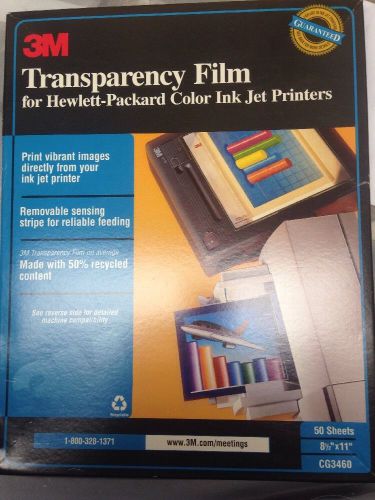 25 Sheets Of 3M Transparency Film For Hp Color Inkjet