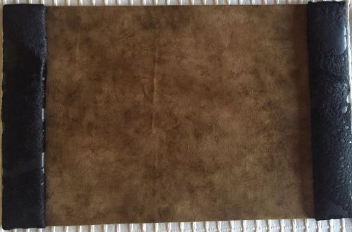 Cow hide desk blotter with suede lining made by artist for sale