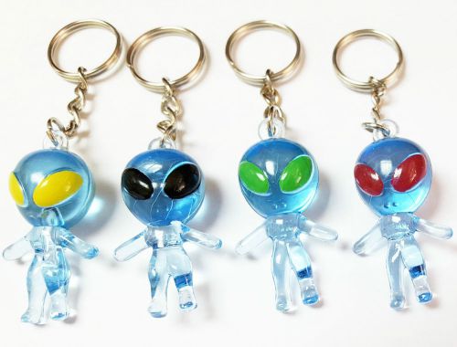 12 pcs Aliens With Key Ring Blue Wholesales Pinata Toys Prize Party Favors Gift