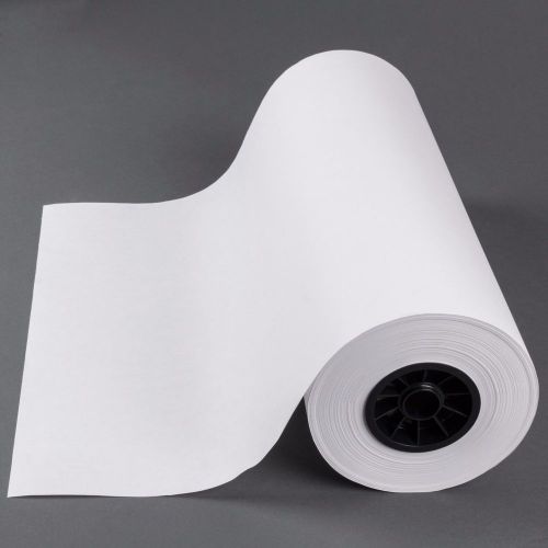 24&#034; 40 lbs 1300 Ft White Kraft Butcher Paper Roll Wrapping Meat Meat FDA Request
