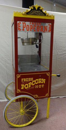 Vintage Cretors &amp; Co. Popcorn Cart Machine Works!
