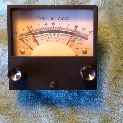 Analog meter, PSI/Kg/cm dial, variable Min and Max limit set.