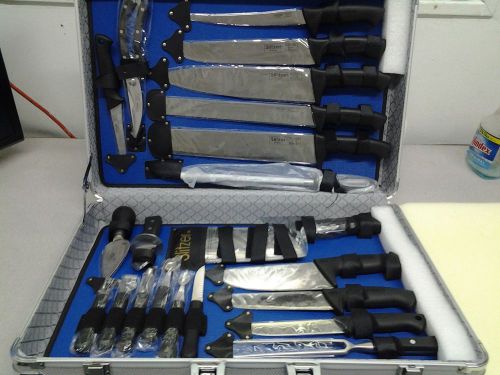 Slitzer Germany 22 pc Professional Chef Knives Cutlery Set in Hard Case