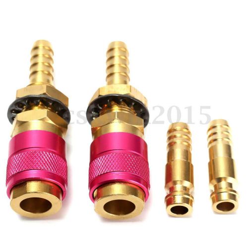 2 sets water cooled &amp; gas adapter quick connector fitting for tig welding torch for sale