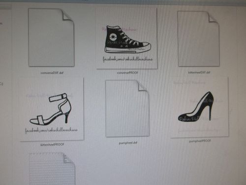Shoe DXF files high heels and Converse ~New designs 3 files CNC plasma cutting