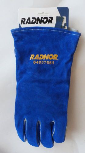 RADNOR BLUE REINFORECED Welding Gloves-Kevlar,  Cotton/Foam lining, Size L NOS