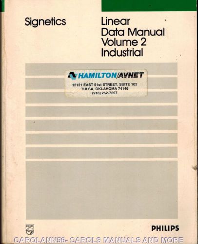 SIGNETICS Data Book 1989 Linear Data Vol 2 Industrial