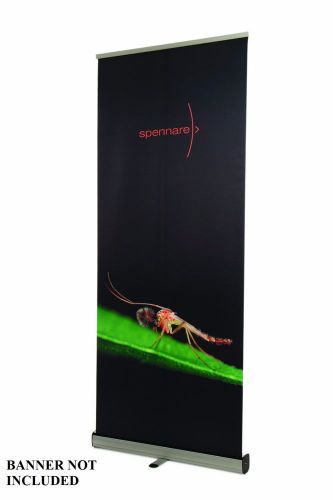 34&#034; ROLL UP IMPACT BANNER STAND BY SPENNARE RETRACTABLE ADJUSTABLE GRAPHIC SIGN