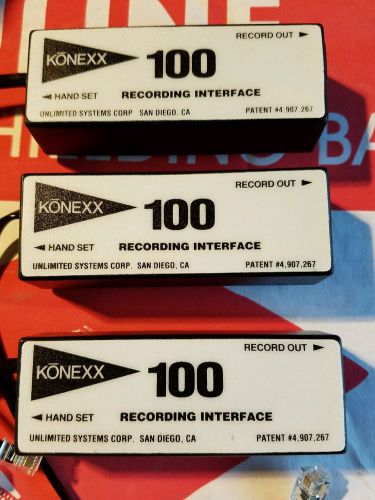 Lot of 3 Konexx 100 Recording Interface