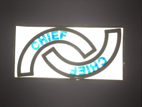 New glo-flex &#034;chief&#034; sticker fire rescue ems helmet crescents set, reflective for sale