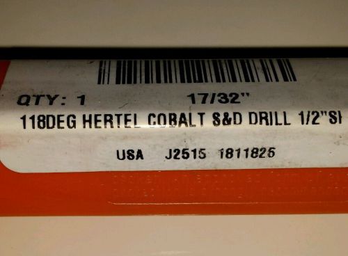 17/32&#034; Cobalt S&amp;D DRILL 3pack