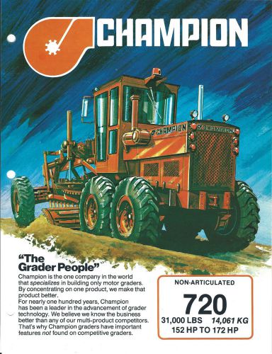 Equipment Brochure - Champion - 720 - Motor Grader (E3087)