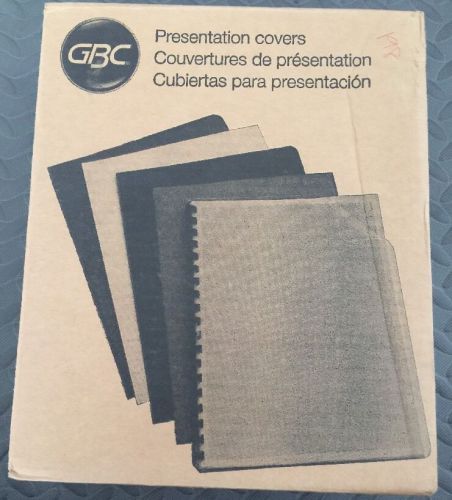 GBC Black Regency 8.5&#034; x 11&#034; Presentation Covers 200/ Box Unpunched