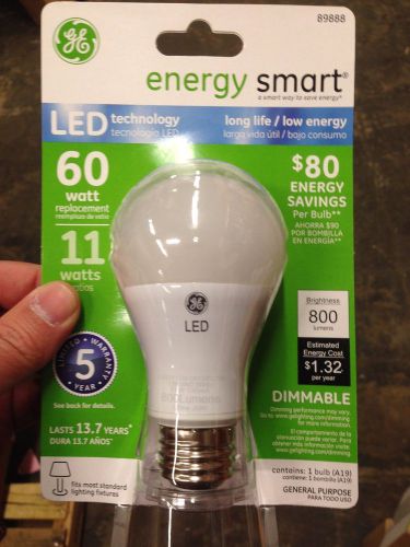 GE 89888 Energy Smart LED 11-watt (60-watt equivalent) 800-Lumen A19 Li - 3 PACK