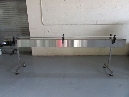 CONVEYOR 12&#039; x 7&#034;- NEW WITH PLASTIC TABLE TOP BELT-STAINLESS STEEL-MADE IN USA