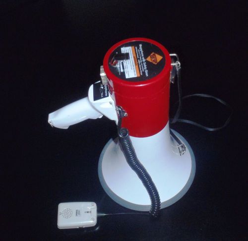 Loud Western Safety Red &amp; White Megaphone with Safety Siren (04271) 25 Watts!