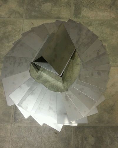 6 pieces 4&#034; x 4&#034;+- aluminum plate, 0.040 metal sheet welding coupon squares