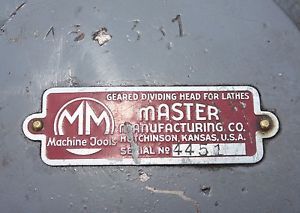 Master Dividing Head and Tailstock