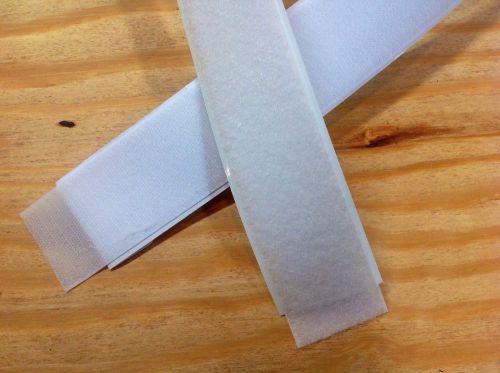 2&#034; x 5 ft self adhesive sticky back hook/loop tape-industrial-white-commercial for sale