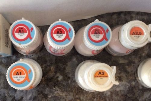 21 bottles of an assortment of  vitadur alpha dental porcelain  /free shipping for sale