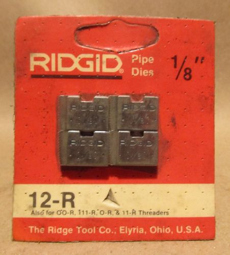 New ridgid pipe die 1/8&#034;  fits 11r 00r 111r 12r  threader for sale