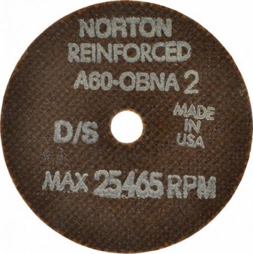 Norton - 3&#034; Dia x .06 Inch Thk, 60 Grit Al Oxide Reinforce cutoff Wheel-10 pack